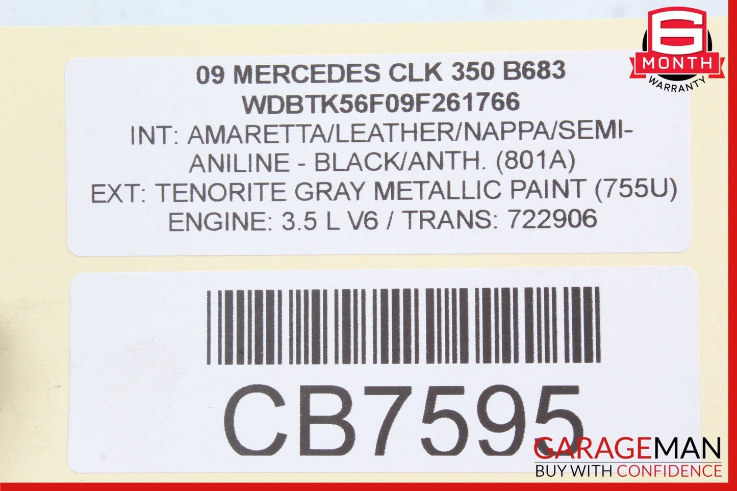 08-17 Mercedes W209 CLK350 Front Right Passenger Side Upper Control Arm OEM