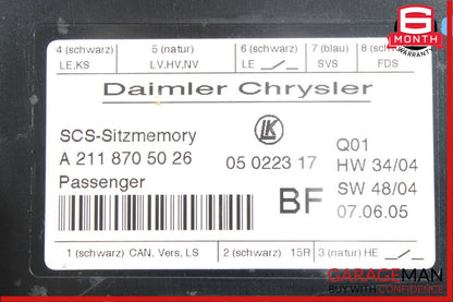 03-11 Mercedes CLS500 GL450 ML550 Front Right Side Seat Control Module Unit