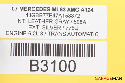06-12 Mercedes X164 ML63 AMG GL450 Rear Left Side Door Wiring Harness Wire A124