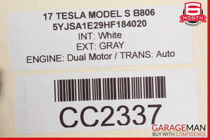 12-20 Tesla Model S Rear Left Driver Side Interior Door Panel Trim Cover OEM