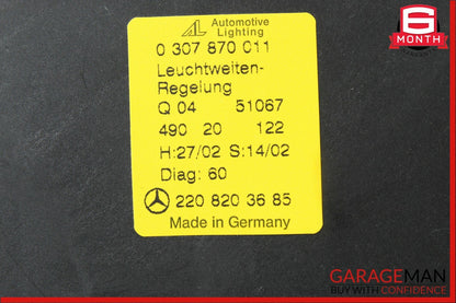 03-06 Mercedes W220 S500 S430 Headlight Head Lamp Control Module Unit 2208203685