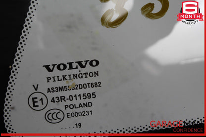 18-25 Volvo XC60 Rear Right Passenger Side Quarter Window Glass OEM