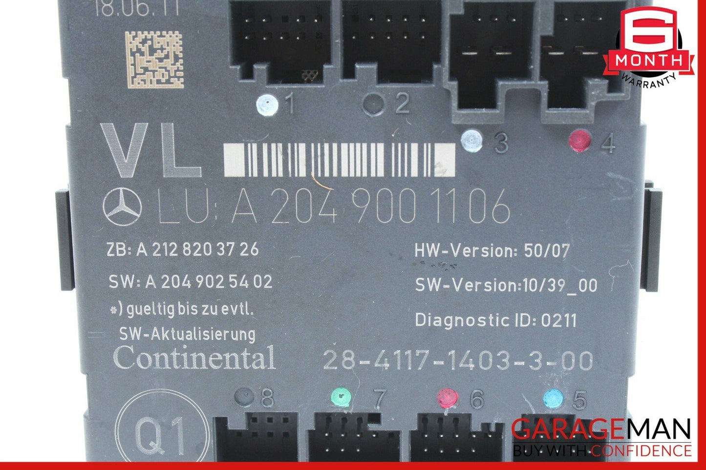 12-15 Mercedes W204 C250 C350 Coupe Front Left Side Door Control Module Unit OEM