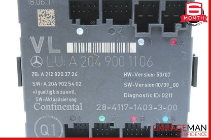 12-15 Mercedes W204 C250 C350 Coupe Front Left Side Door Control Module Unit OEM