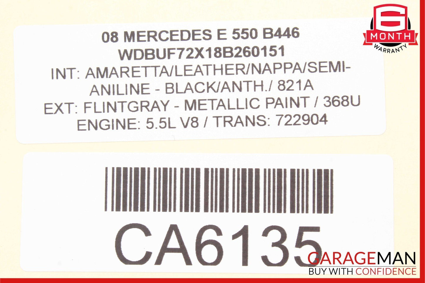 03-09 Mercedes W211 E550 E500 Rear Right Passenger Door Lock Latch Actuator