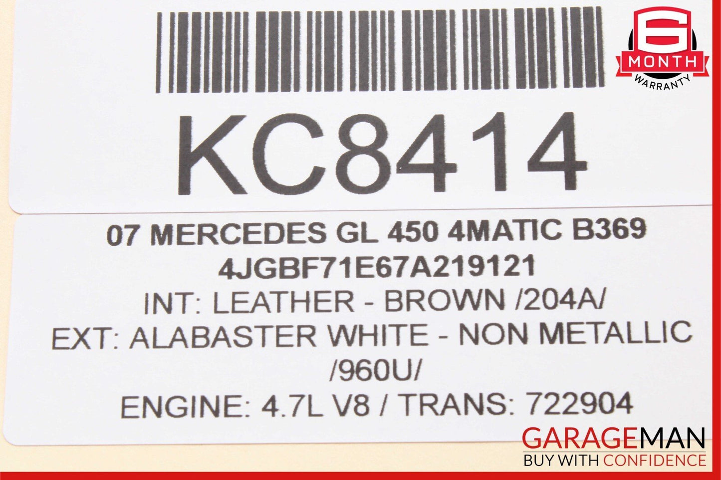 07-16 Mercedes X164 GL450 4MATIC GL320 3rd Third Row Seat Motor 1648201942 OEM
