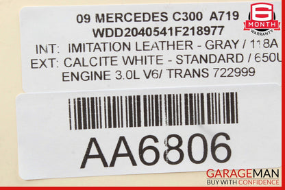08-14 Mercedes W204 C350 C63 AMG Sedan Rear Right Door Window Regulator Motor