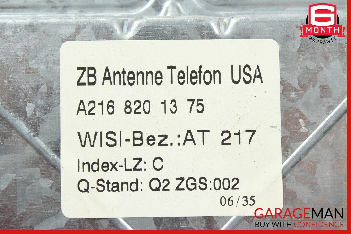 07-13 Mercedes W216 CL550 CL63 Telephone Phone Antenna Control Module 2168201375