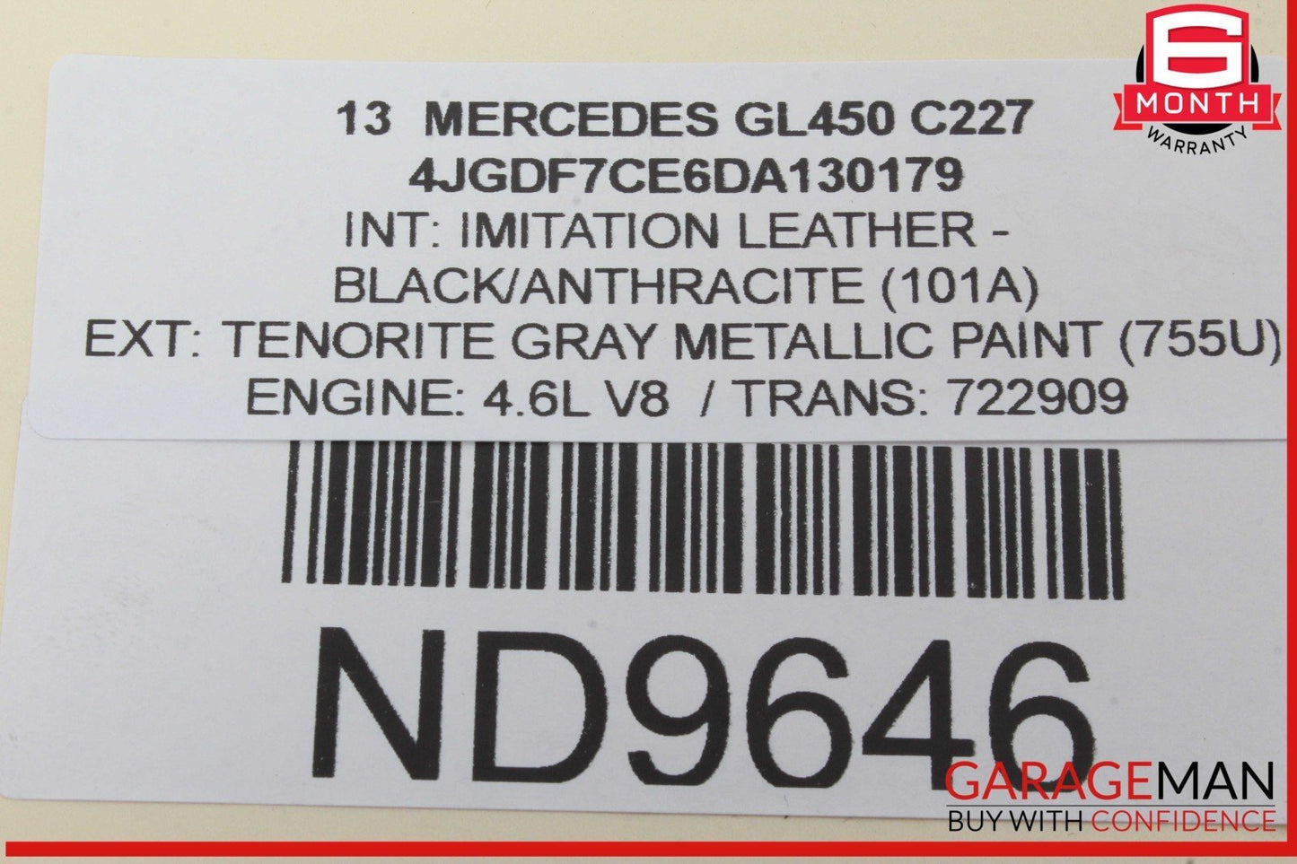 12-19 Mercedes X166 GL450 GL550 Front Right Side Window Regulator Motor OEM