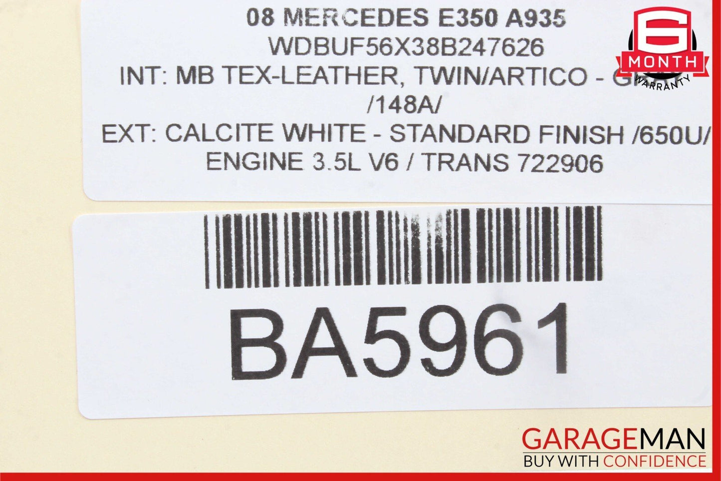07-09 Mercedes E350 CLS550 Front Left Side Seatbelt Seat Belt Retractor Gray