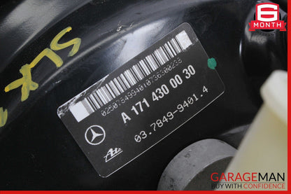 05-11 Mercedes R171 SLK350 Power Brake Booster Master Cylinder Reservoir Assy