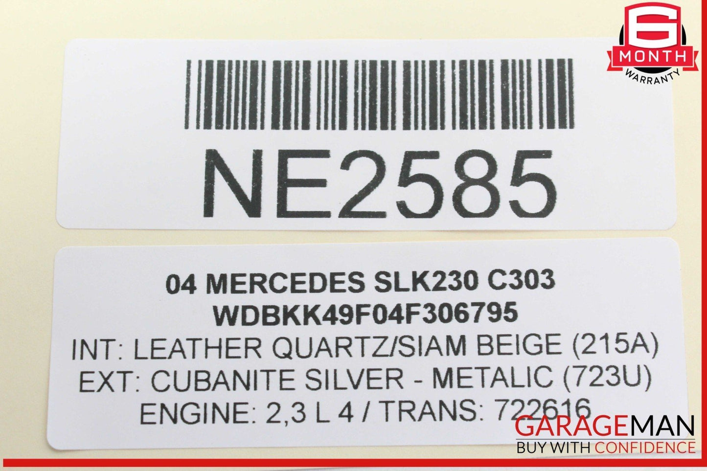 97-04 Mercedes R170 SLK230 SLK320 Headlight Switch Control Module 1705450304 OEM