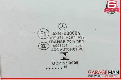 15-21 Mercedes W205 C300 C400 Rear Right Side Door Window Glass OEM