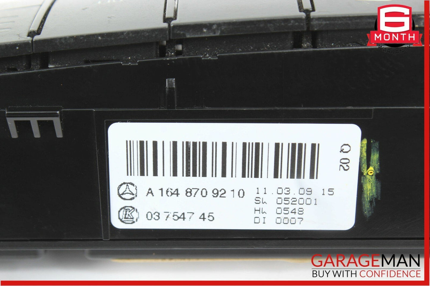 06-12 Mercedes GL450 ML550 Center Dash Hazard Light Switch Control Panel OEM