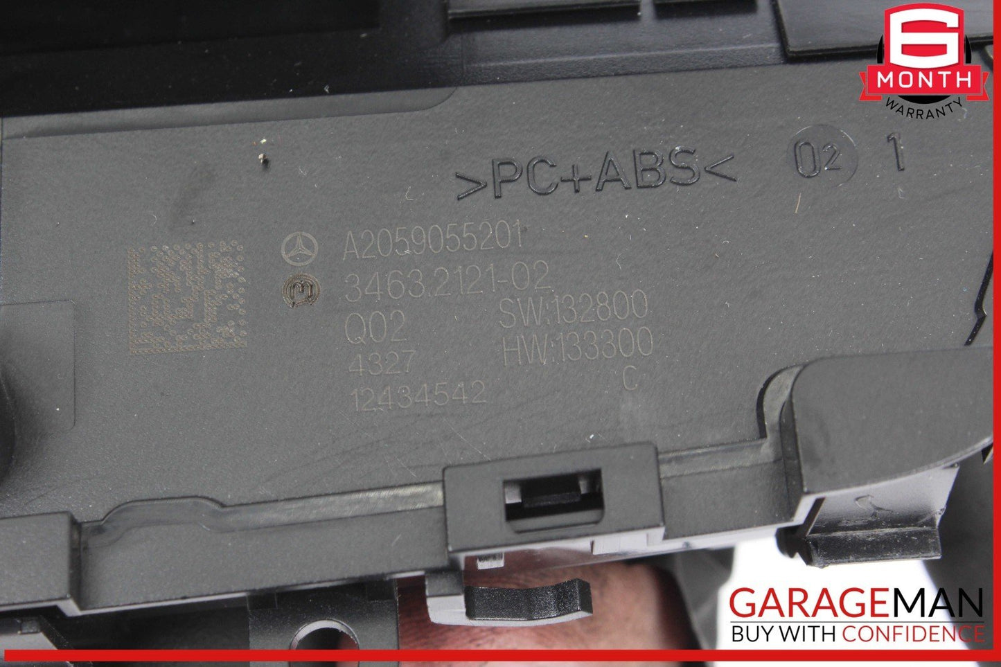 15-19 Mercedes W205 C300 C400 Media Center Dashboard Hazard Control Switch OEM