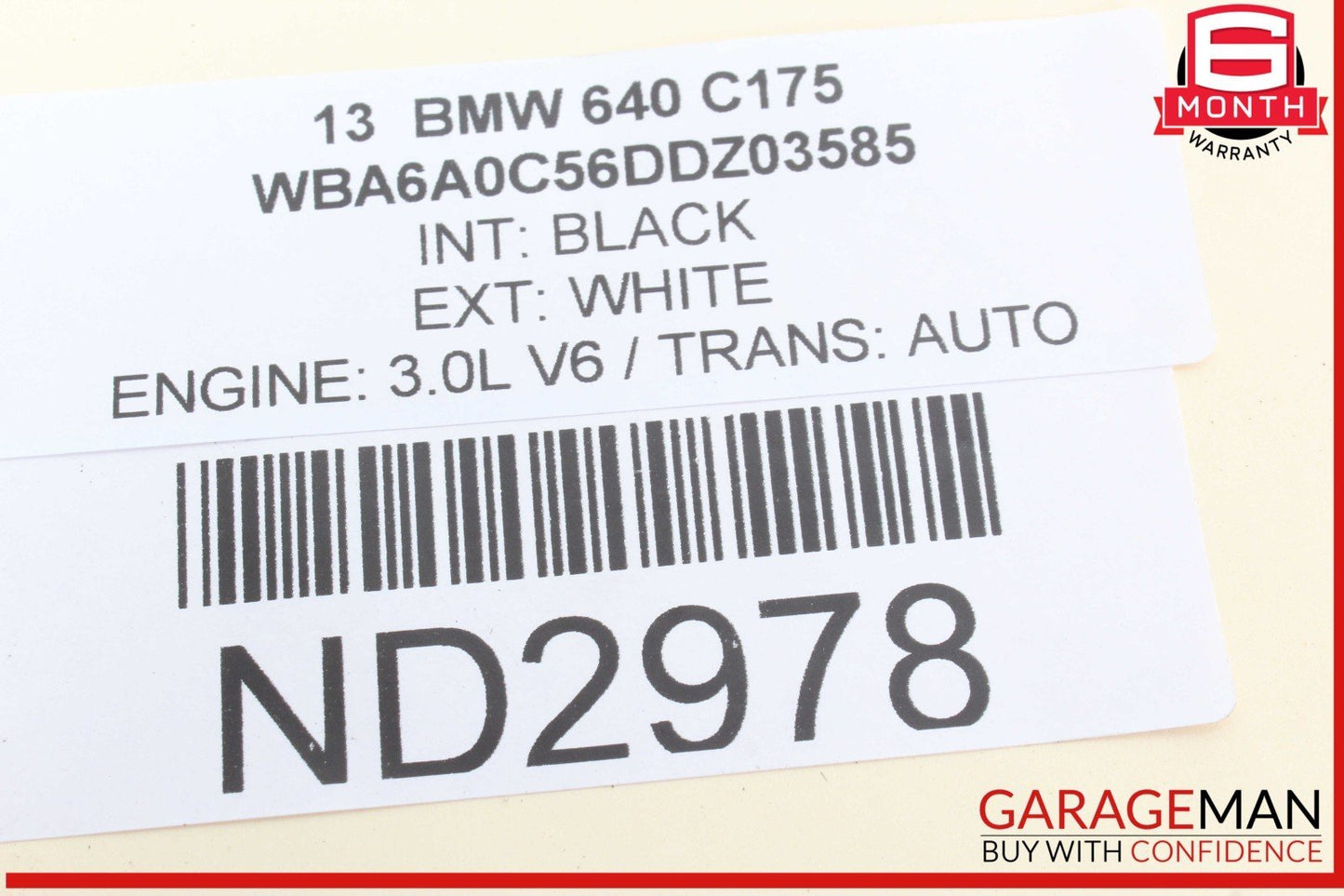 12-18 BMW 640i 650i Front Right Passenger Side Lower Wishbone Control Arm OEM