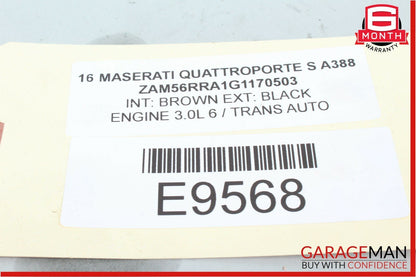14-17 Maserati Quattroporte Rear Trunk Lock Latch Trim Cover Panel Assembly OEM