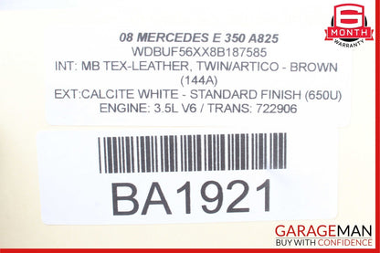 07-09 Mercedes W211 E550 E63 AMG Interior Top Upper Rear View Mirror Brown