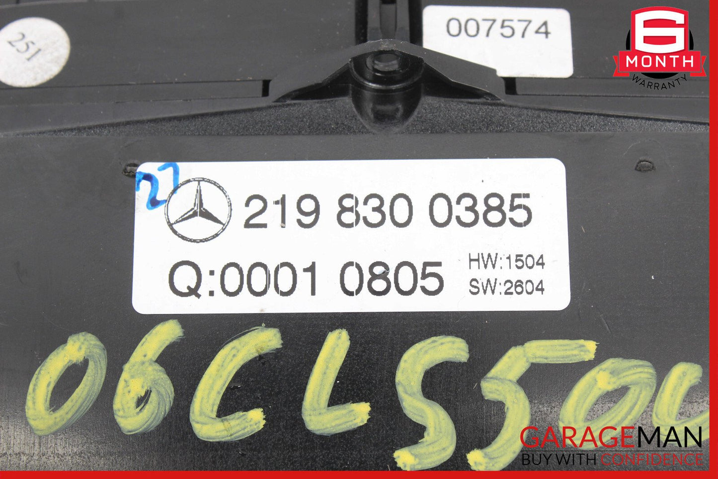 06-11 Mercedes W219 CLS500 CLS55 AMG AC A/C Climate Control Unit 2198300785 OEM