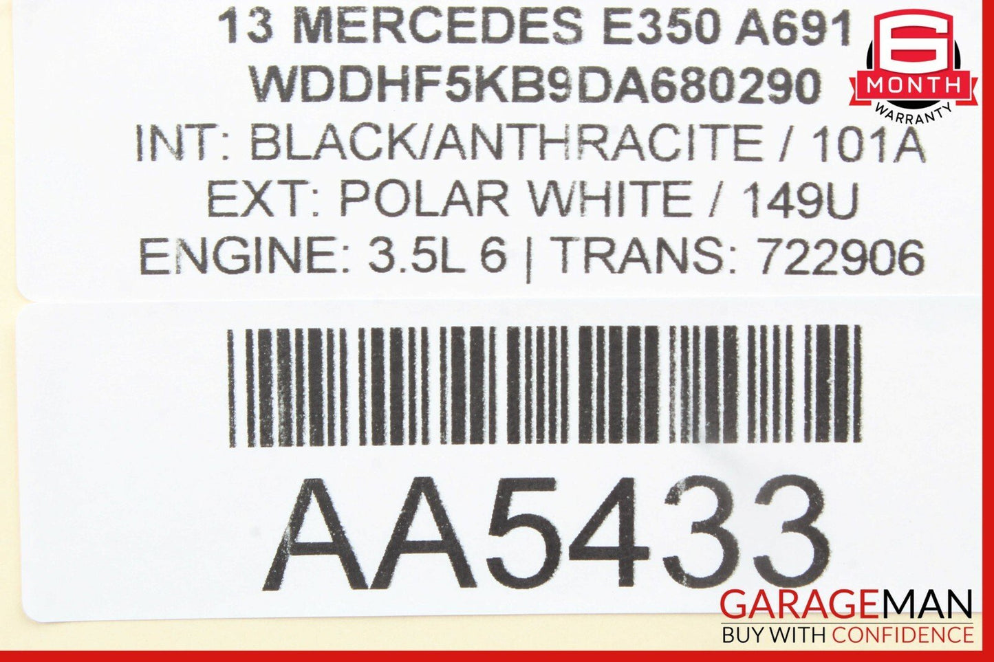08-14 Mercedes W204 E350 C250 C300 Front Right Door Lock Latch Actuator OEM