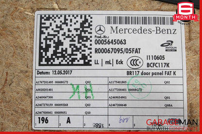 14-18 Mercedes W117 CLA250 Front Right Side Interior Door Trim Panel Cover OEM