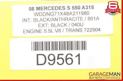 07-13 Mercedes W221 S550 CL550 Electric Power Supply Control Fuse Box Module OEM