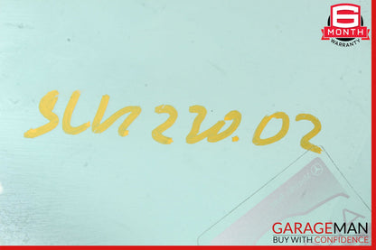 97-04 Mercedes R170 SLK230 SLK320 Rear Right Passenger Side Quarter Window Glass