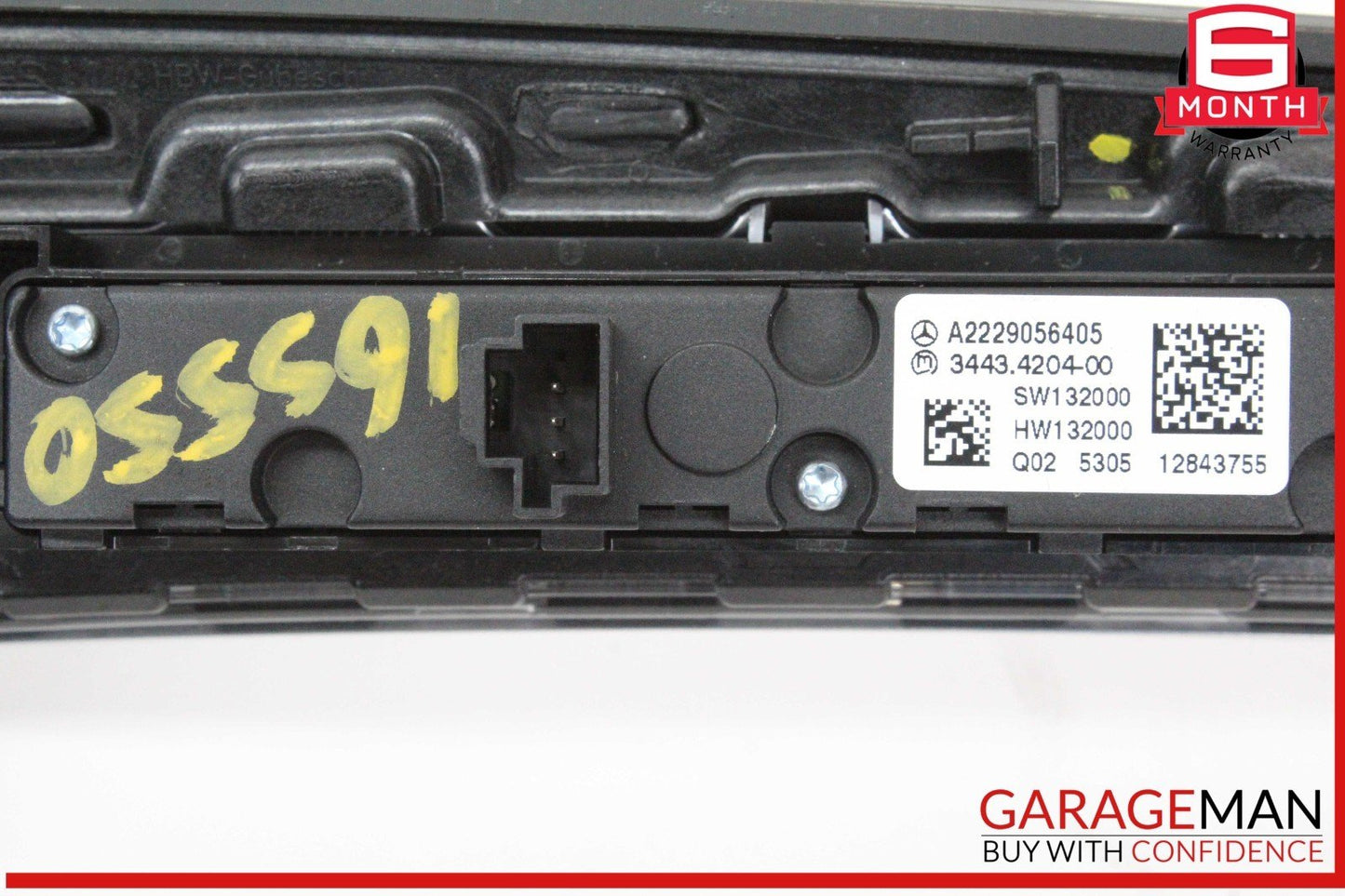 14-17 Mercedes W222 S550 S600 Front Dash Wood Panel w/ Park Assist Switch OEM