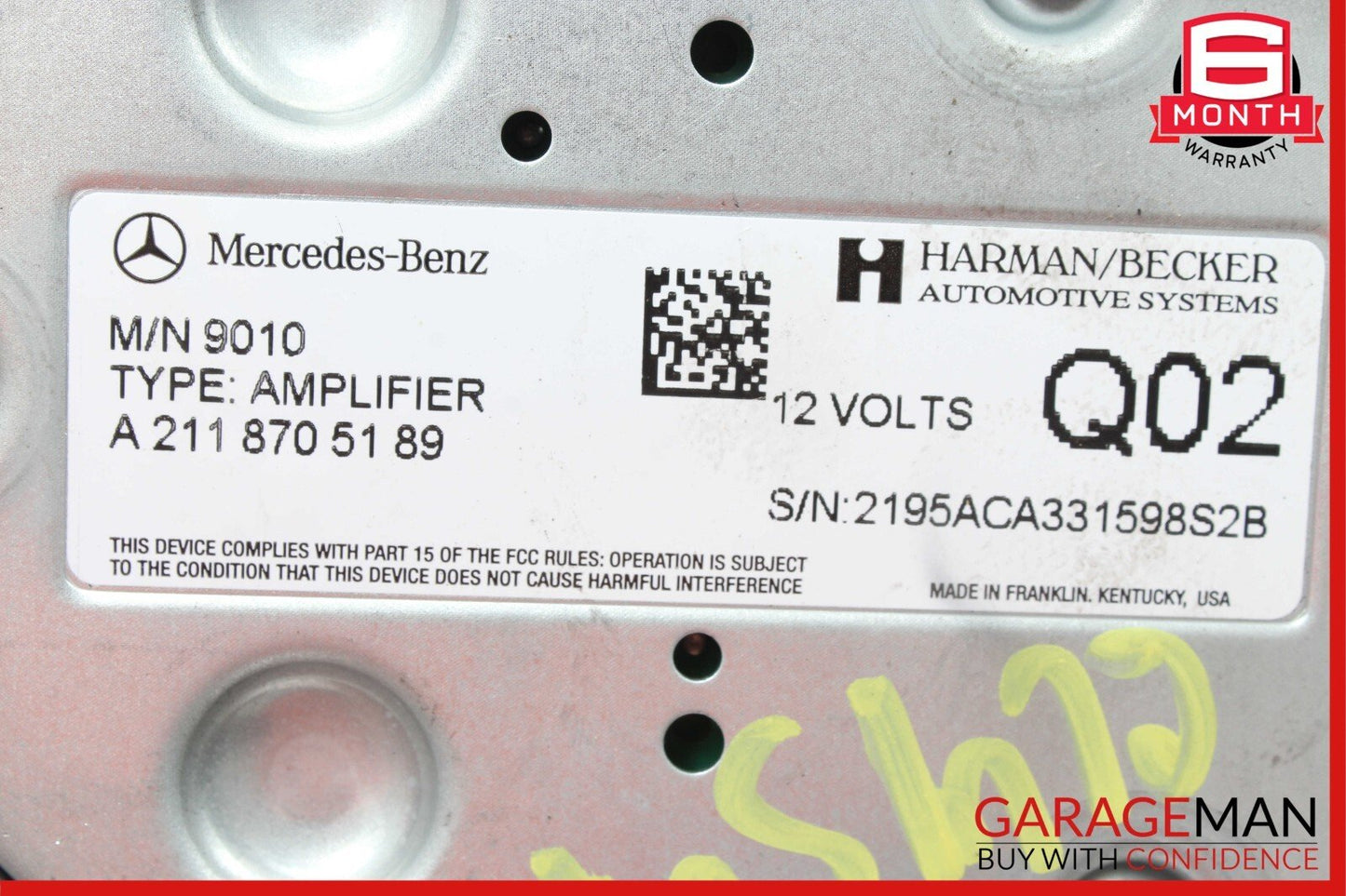 08-18 Mercedes X164 GL450 CLS550 Subwoofer Amp Amplifier Harman Becker OEM