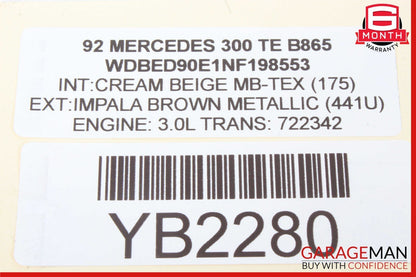 86-95 Mercedes W124 300TE 300E Front Right Side Door Lock Latch Actuator OEM