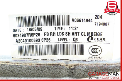 08-11 Mercedes W204 C280 Front Right Passenger Top Upper Seat Cushion Beige OEM