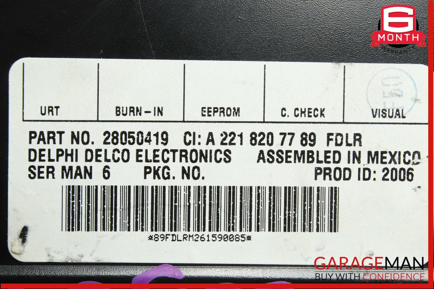 07-09 Mercedes W221 S550 S65 AMG CL550 Sirius Satellite Radio Receiver Module
