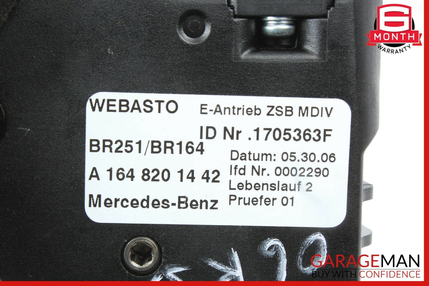 06-12 Mercedes W251 R350 ML550 Panoramic Sunroof Sun Roof Motor 1648201442 OEM