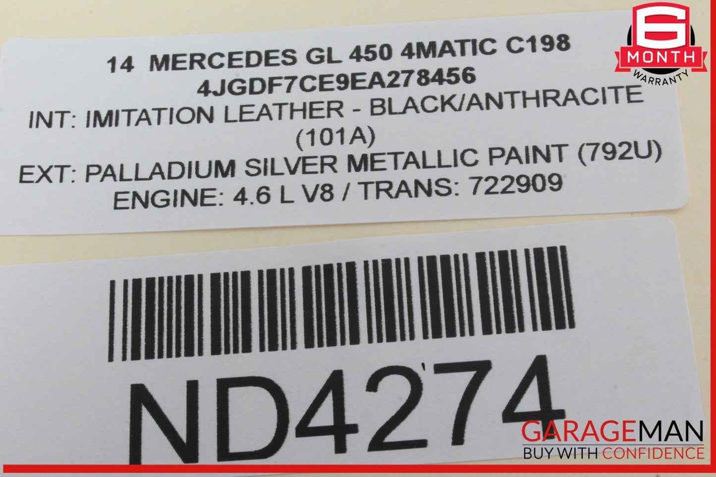 12-19 Mercedes X166 GL450 4MATIC Rear Right Side Window Regulator Motor OEM