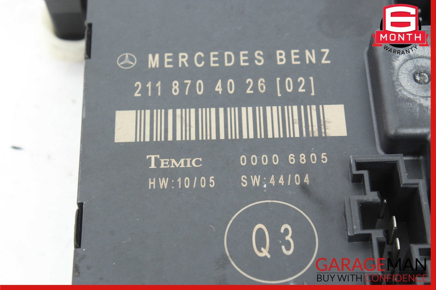 03-09 Mercedes W211 E350 E63 AMG Rear Left Driver Side Door Control Module Unit