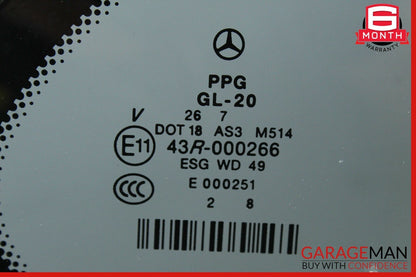 06-13 Mercedes W251 R350 R500 Rear Right Passenger Side Quarter Window Glass OEM