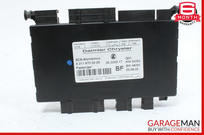 03-12 Mercedes W219 CLS500 SLK350 Front Right Seat Control Module 2118704585 OEM