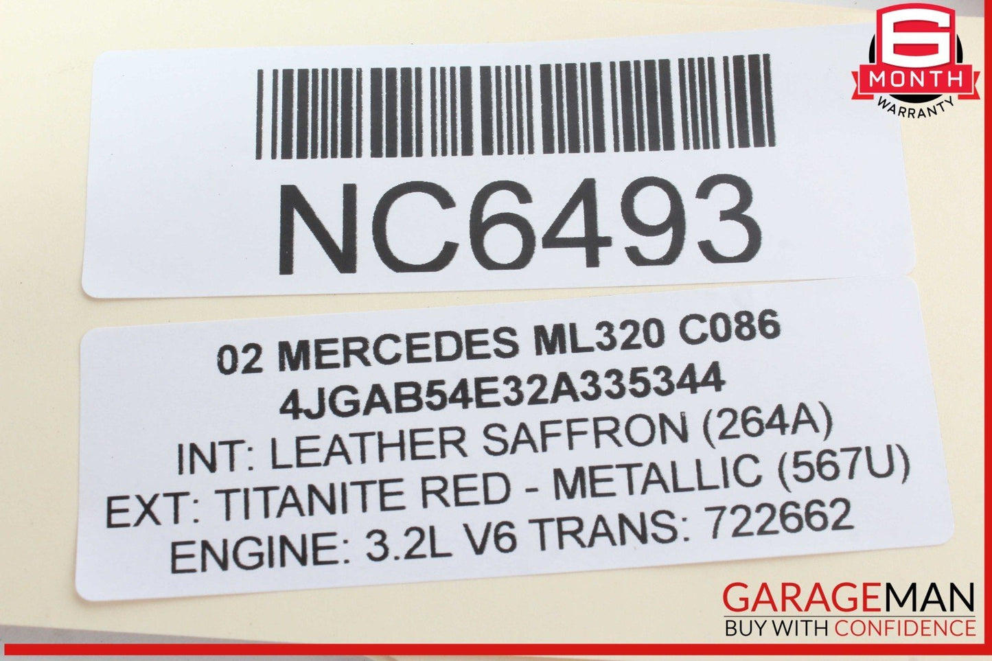 98-05 Mercedes W163 ML320 ML350 ML500 Axle CV Half Shaft Rear Right or Left OEM