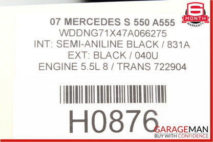 07-09 Mercedes W221 S550 Navigation Command Comand Head Unit Audio CD Changer