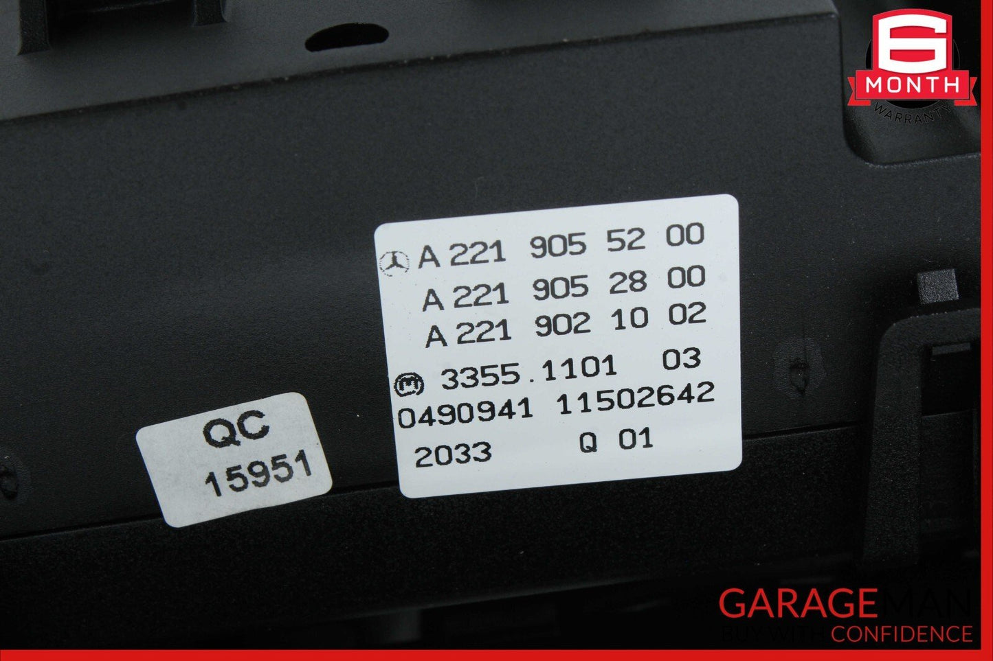 07-13 Mercedes W221 S550 S350 Center Dash Heater Switch Control Panel Assembly