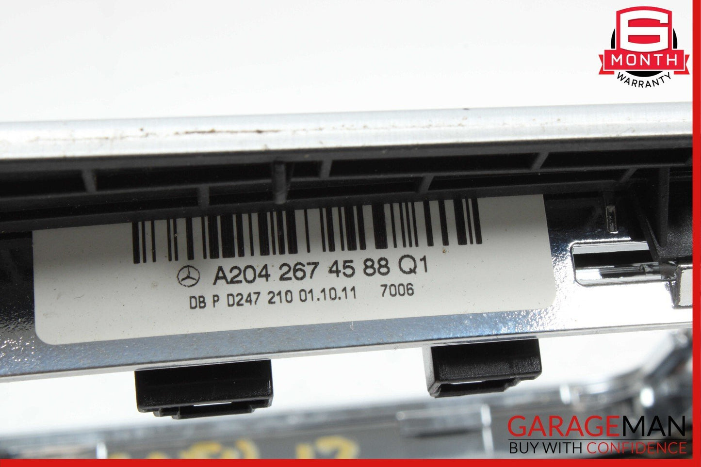 08-14 Mercedes W204 C250 C63 AMG Center Console Shifter Trim Cover Bezel Silver