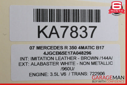 06-13 Mercedes W251 R500 R350 Panoramic Sunroof Roller Blind Shade Cover Brown