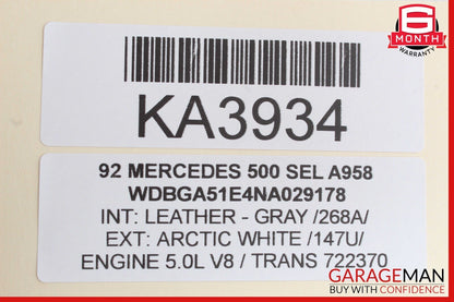 92-99 MERCEDES W140 500 SEL S600 HEATED SEATS CONTROL MODULE RELAY OEM
