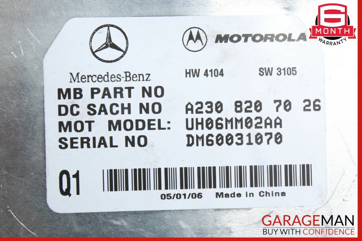 07-09 Mercedes X164 GL450 R350 SL600 Voice Phone Telephone Communication Module