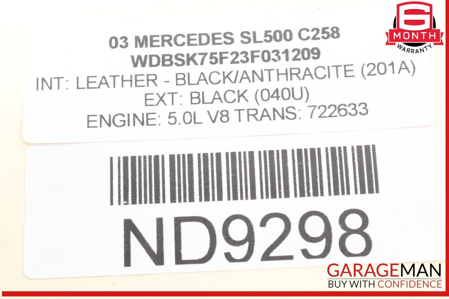 03-12 Mercedes R230 SL500 Rear Right Side Thrust Arm Lower Control Arm OEM