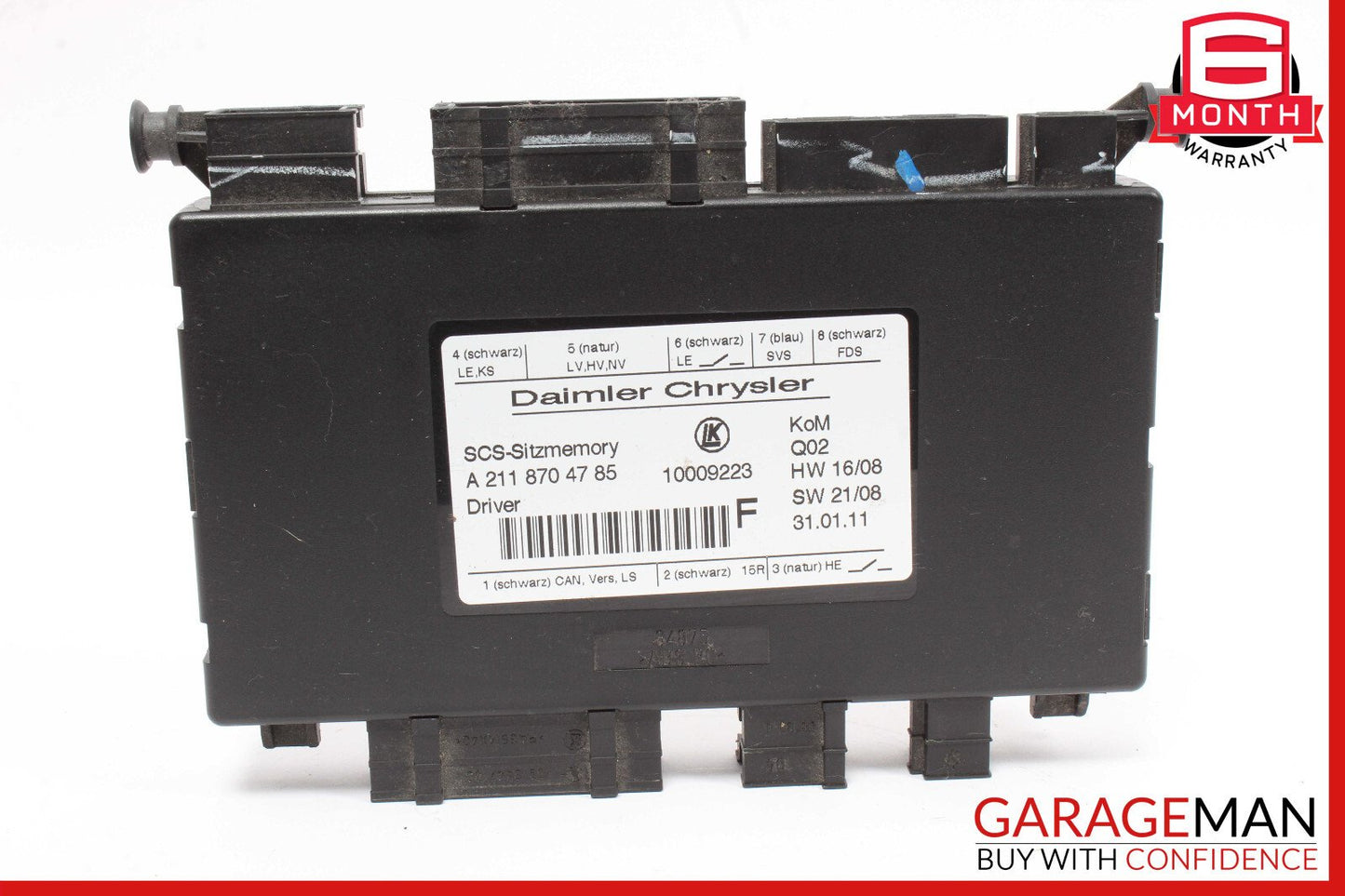 03-12 Mercedes X164 GL550 E320 Front Left Seat Control Module Unit OEM