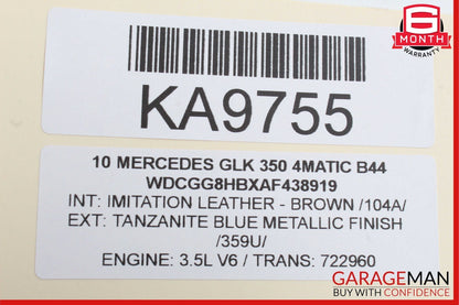 08-14 Mercedes X204 GLK350 C300 Front Right Passenger Side Door Control Module