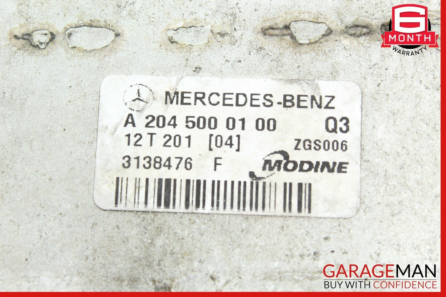 12-15 Mercedes W204 C250 SLK250 1.8 Intercooler Air Cooler Radiator OEM
