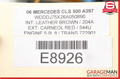06-11 Mercedes W219 CLS500 CLS55 AMG Front Right Door Control Module Unit