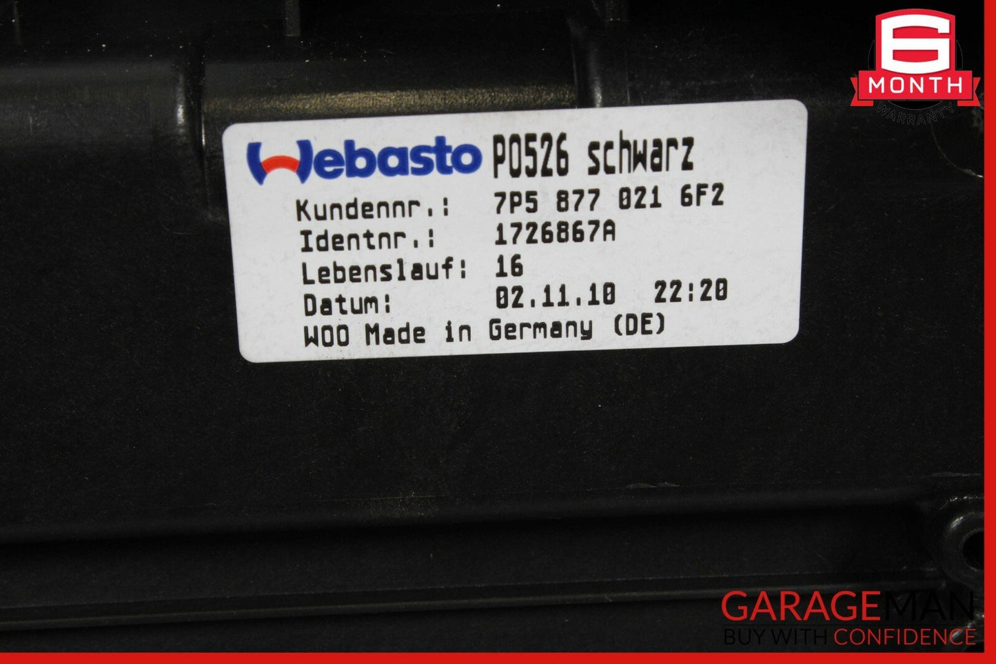 11-17 Porsche Cayenne 958 Top Roof Sun Roof Sunroof Glass Motor Frame Assembly